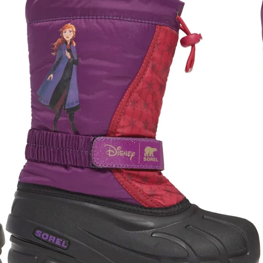 x Disney Flurry Weather Resistant Snow Boot SOREL Big Kid size 5